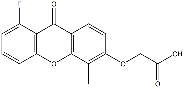 (9-Oxo-8-fluoro-4-methyl-9H-xanthen-3-yloxy)acetic acid Struktur