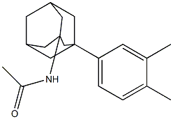 1-(3,4-Dimethylphenyl)-3-(acetylamino)adamantane Struktur