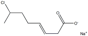 7-Chloro-3-octenoic acid sodium salt Struktur