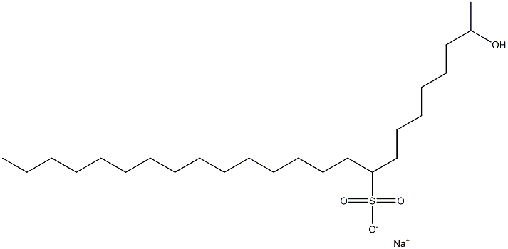 2-Hydroxytetracosane-9-sulfonic acid sodium salt Struktur