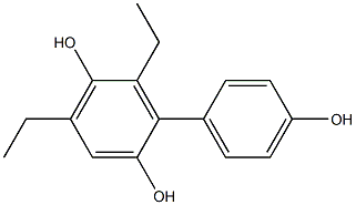 4,6-Diethyl-1,1'-biphenyl-2,4',5-triol Struktur