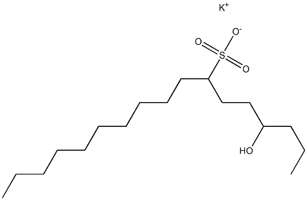 4-Hydroxyheptadecane-7-sulfonic acid potassium salt Struktur