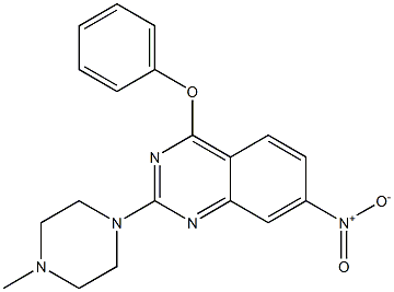 2-[4-Methyl-1-piperazinyl]-4-(phenoxy)-7-nitroquinazoline Struktur