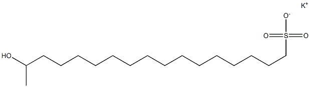 16-Hydroxyheptadecane-1-sulfonic acid potassium salt Struktur