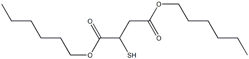 2-Mercaptosuccinic acid dihexyl ester Struktur