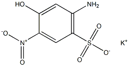 6-Amino-4-hydroxy-3-nitrobenzenesulfonic acid potassium salt Struktur