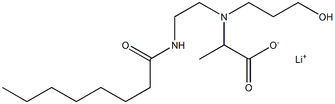 2-[N-(3-Hydroxypropyl)-N-[2-(octanoylamino)ethyl]amino]propionic acid lithium salt Struktur