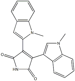 3-(1-Methyl-1H-indol-2-yl)-4-(1-methyl-1H-indol-3-yl)-1H-pyrrole-2,5-dione Struktur