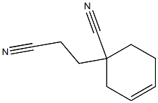 4-Cyano-4-(2-cyanoethyl)cyclohexene Struktur