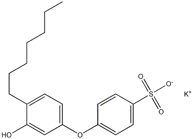 3'-Hydroxy-4'-heptyl[oxybisbenzene]-4-sulfonic acid potassium salt Struktur