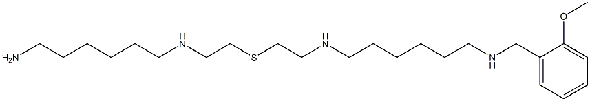 N-[6-[[2-[[2-[(6-Aminohexyl)amino]ethyl]thio]ethyl]amino]hexyl]-2-methoxybenzenemethanamine Struktur