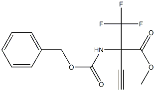 2-(Benzyloxycarbonylamino)-2-trifluoromethyl-3-butynoic acid methyl ester Struktur