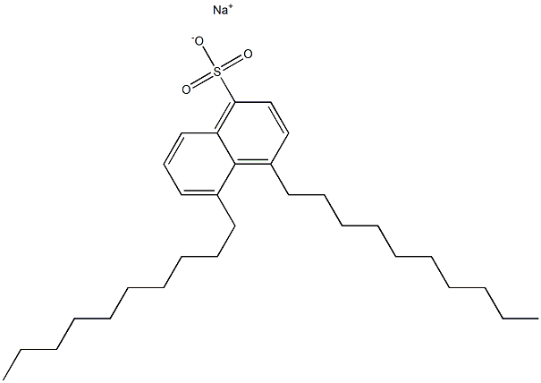 4,5-Didecyl-1-naphthalenesulfonic acid sodium salt Struktur