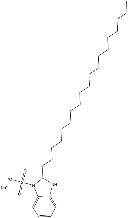 2,3-Dihydro-2-nonadecyl-1H-benzimidazole-1-sulfonic acid sodium salt Struktur