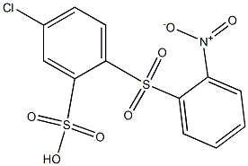 5-Chloro-2-[(2-nitrophenyl)sulfonyl]benzenesulfonic acid Struktur