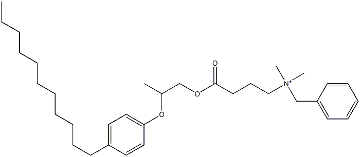 N,N-Dimethyl-N-benzyl-N-[3-[[2-(4-undecylphenyloxy)propyl]oxycarbonyl]propyl]aminium Struktur