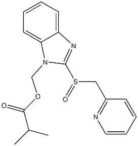 1-[(2-Methylpropanoyloxy)methyl]-2-[(2-pyridinyl)methylsulfinyl]-1H-benzimidazole Struktur