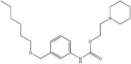 m-(Hexyloxymethyl)carbanilic acid 2-piperidinoethyl ester Struktur