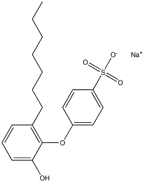 2'-Hydroxy-6'-heptyl[oxybisbenzene]-4-sulfonic acid sodium salt Struktur