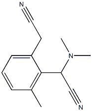 3-Methyl-2-[(dimethylamino)cyanomethyl]benzeneacetonitrile Struktur