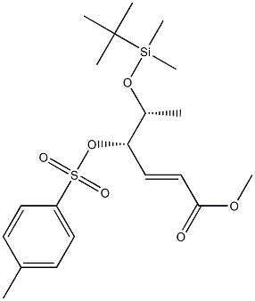 (2E,4S,5R)-5-(tert-Butyldimethylsilyloxy)-4-(4-methylphenylsulfonyloxy)-2-hexenoic acid methyl ester Struktur