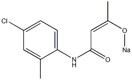 N-(3-Sodiooxycrotonoyl)-2-methyl-4-chloroaniline Struktur