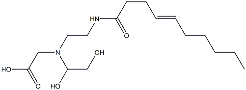 N-(1,2-Dihydroxyethyl)-N-[2-(4-decenoylamino)ethyl]aminoacetic acid Struktur