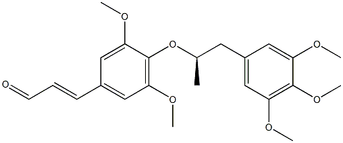 3-[3,5-Dimethoxy-4-[[(R)-3-(3,4,5-trimethoxyphenyl)propan-2-yl]oxy]phenyl]-2-propen-1-al Struktur