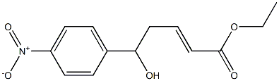 5-Hydroxy-5-(4-nitrophenyl)-2-pentenoic acid ethyl ester Struktur