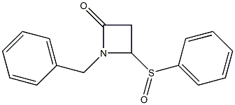 1-Benzyl-4-(phenylsulfinyl)azetidin-2-one Struktur