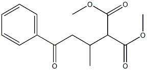 2-[4-Oxo-4-phenylbutan-2-yl]malonic acid dimethyl ester Struktur