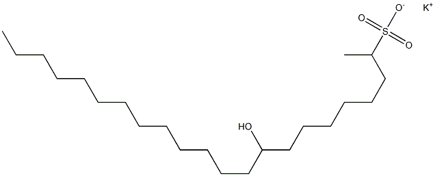 9-Hydroxydocosane-2-sulfonic acid potassium salt Struktur