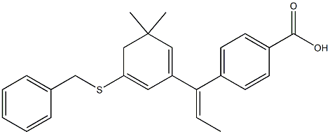 4-[(E)-1-[(2,3-Dihydro-3,3-dimethyl-1-benzothiophen)-5-yl]-1-propenyl]benzoic acid Struktur