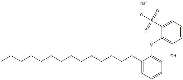 6-Hydroxy-2'-tetradecyl[oxybisbenzene]-2-sulfonic acid sodium salt Struktur