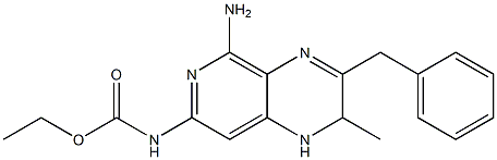 N-[(5-Amino-1,2-dihydro-3-benzyl-2-methylpyrido[3,4-b]pyrazin)-7-yl]carbamic acid ethyl ester Struktur