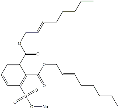 3-(Sodiosulfo)phthalic acid di(2-octenyl) ester Struktur