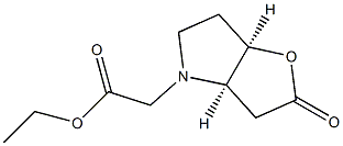 [[(3aR,6aR)-Hexahydro-2-oxo-2H-furo[3,2-b]pyrrol]-4-yl]acetic acid ethyl ester Struktur