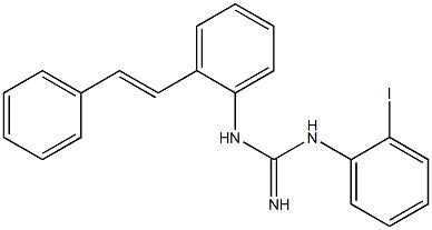 1-(2-Iodophenyl)-3-[2-[(E)-2-phenylethenyl]phenyl]guanidine Struktur