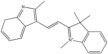 1,3,3-Trimethyl-2-[2-(2-methyl-7H-indol-3-yl)vinyl]-3H-indolium Struktur