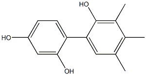 3',4',5'-Trimethyl-1,1'-biphenyl-2,2',4-triol Struktur