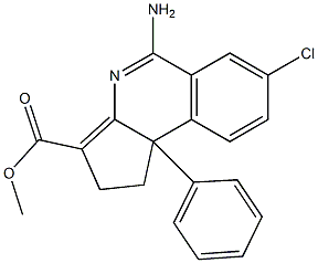 5-Amino-1,9b-dihydro-7-chloro-9b-(phenyl)-2H-cyclopent[c]isoquinoline-3-carboxylic acid methyl ester Struktur