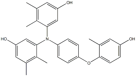 N,N-Bis(5-hydroxy-2,3-dimethylphenyl)-4-(4-hydroxy-2-methylphenoxy)benzenamine Struktur