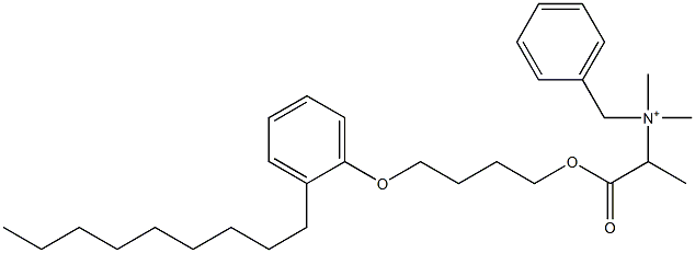 N,N-Dimethyl-N-benzyl-N-[1-[[4-(2-nonylphenyloxy)butyl]oxycarbonyl]ethyl]aminium Struktur