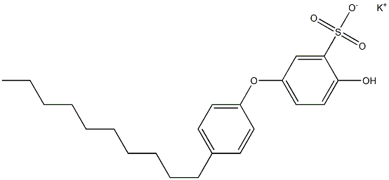 4-Hydroxy-4'-decyl[oxybisbenzene]-3-sulfonic acid potassium salt Struktur