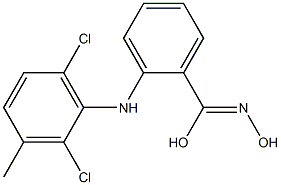 2-(2,6-Dichloro-3-methylphenylamino)benzohydroximic acid Struktur