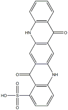 5,7,12,14-Tetrahydro-7,14-dioxoquino[2,3-b]acridine-1-sulfonic acid Struktur