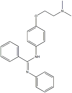 N-[4-[2-(Dimethylamino)ethoxy]phenyl]-N'-phenylbenzamidine Struktur