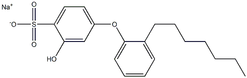 3-Hydroxy-2'-heptyl[oxybisbenzene]-4-sulfonic acid sodium salt Struktur