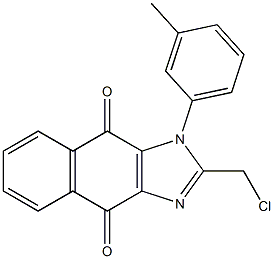 2-(Chloromethyl)-1-(3-methylphenyl)-1H-naphth[2,3-d]imidazole-4,9-dione Struktur