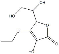 3-Hydroxy-5-(1,2-dihydroxyethyl)-4-ethoxyfuran-2(5H)-one Struktur